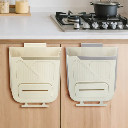 Foldable Hanging Trash Can – Space-Saving Kitchen Cabinet Garbage Bin