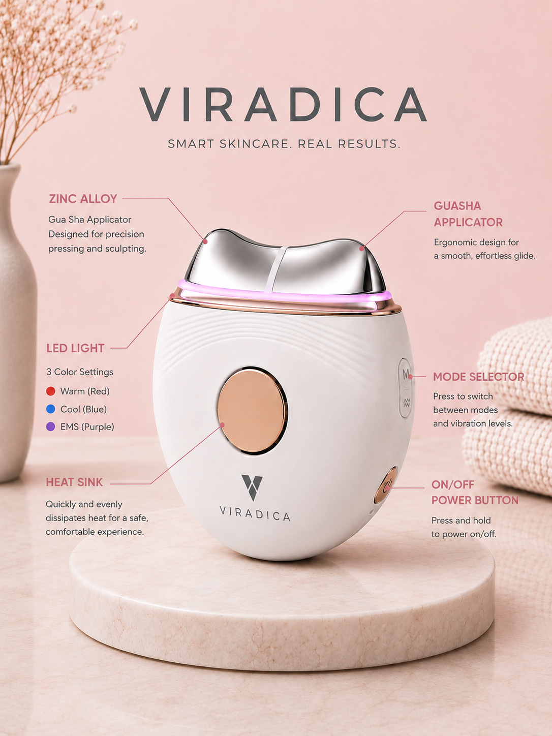 Viradica GlowSculpt™  3-in-1 Electric Gua Sha