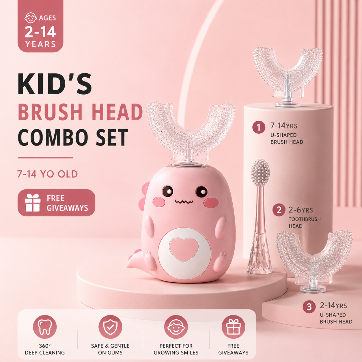 Viradica Baby Electric Toothbrush Combo Set