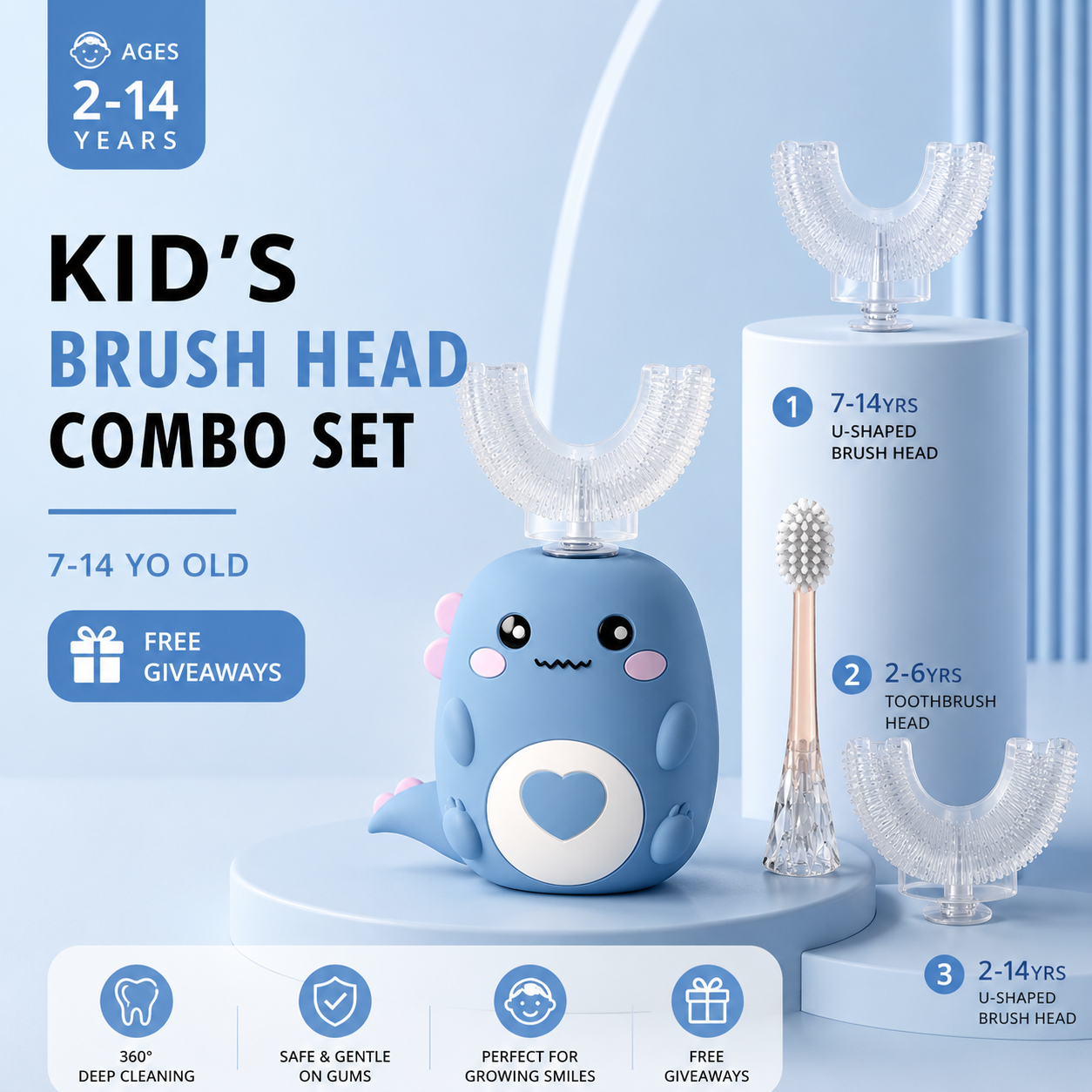 Viradica Baby Electric Toothbrush Combo Set