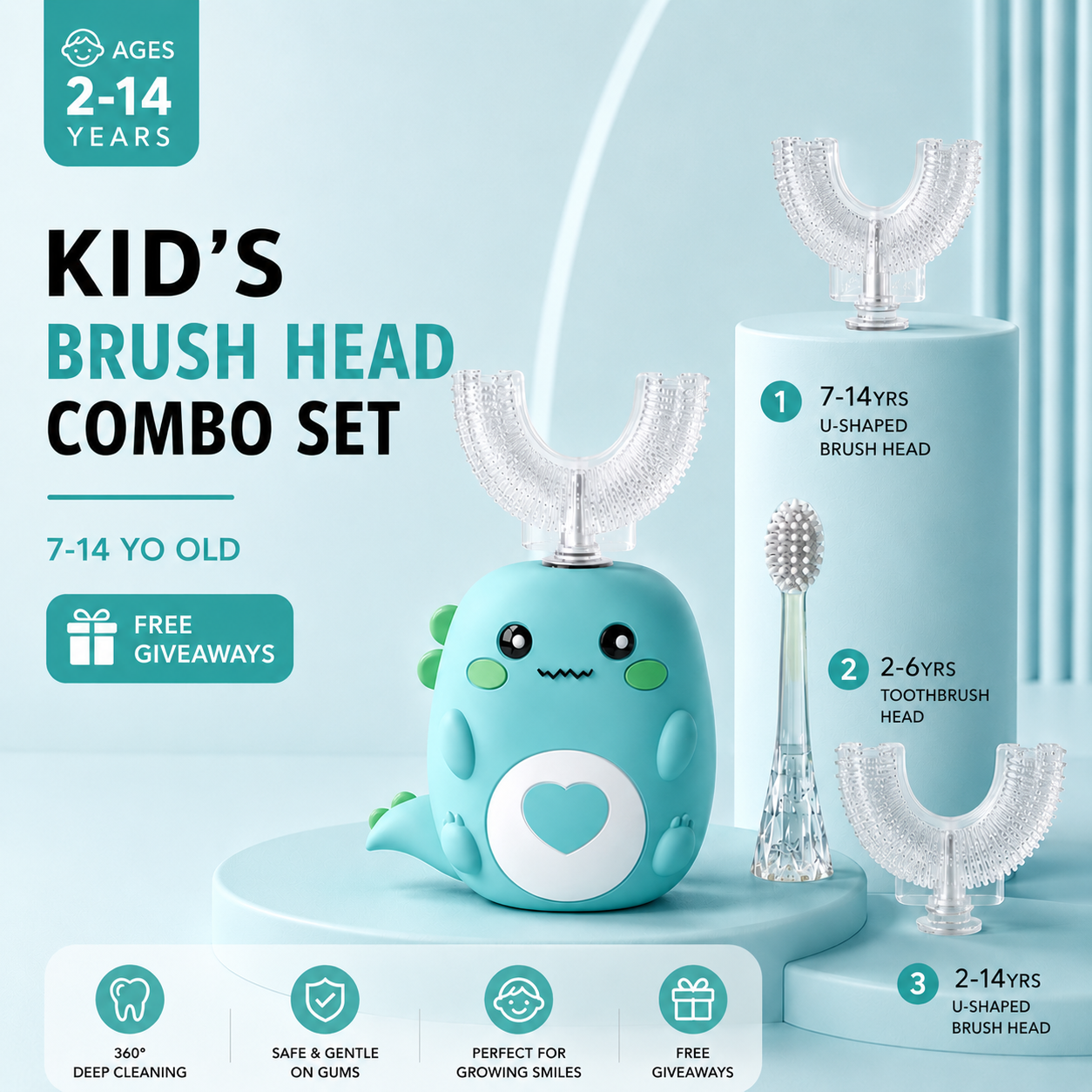Viradica Baby Electric Toothbrush Combo Set